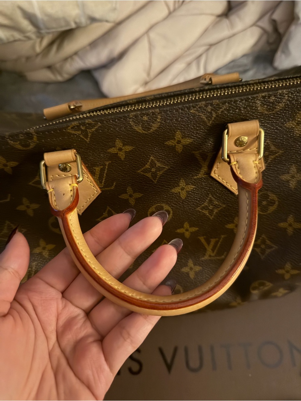 Louis Vuitton Monogram Satchel in Brown and Tan - Picture 3 of 3